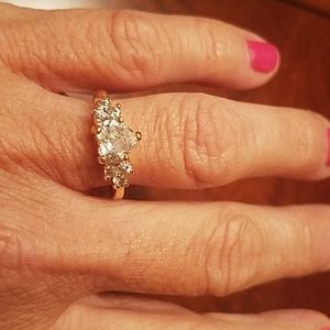 Petite CZ Heart Ring